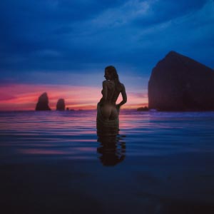 Fotoshooting am Wasser im Spätsommer