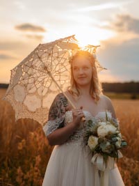 Brautpaarshooting Sonnenunterngang