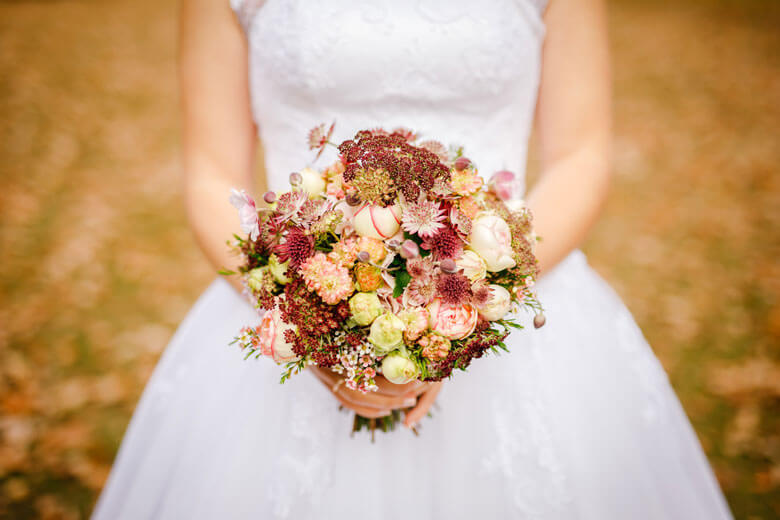 Heiraten im Herbst Brautstrauß