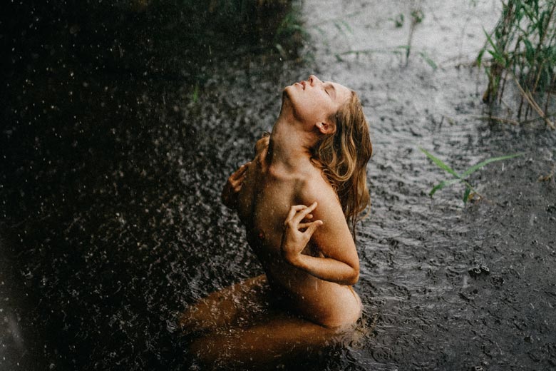 Wassershooting mit Regenschauer